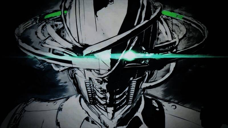 主角在亚空间中展开激烈追击，环境呈现扭曲与崩塌效果