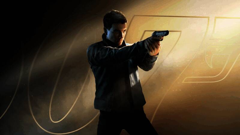 詹姆斯·邦德潜入敌后，身穿黑色战术装备，在夜色中执行秘密任务