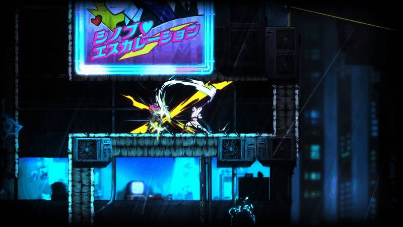 角色施展连招时的动态截图，展现出华丽而流畅的战斗动作