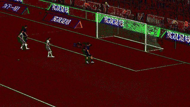 克鲁伊夫一脚出球传中画面，展示其出色的策应能力