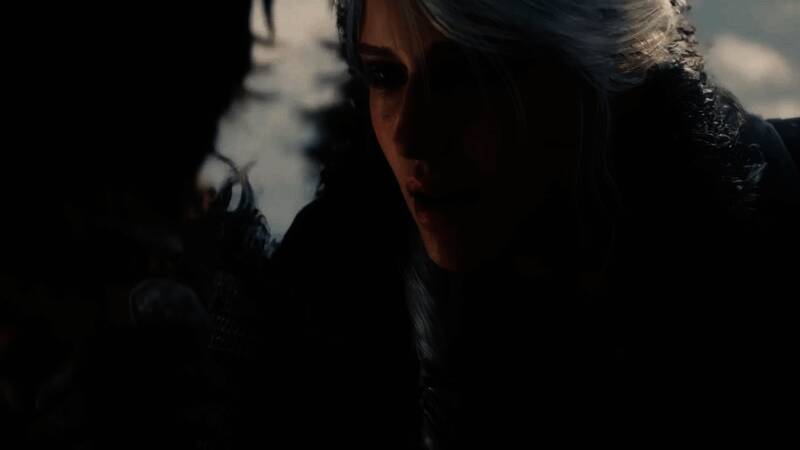 《巫师4》技术演示截图，希里面部特写展现细节变化