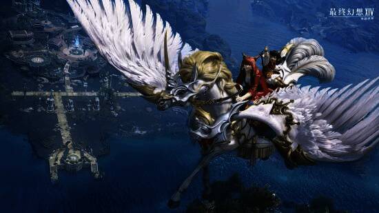 《最终幻想14》手游社交场景，玩家组队进行副本挑战