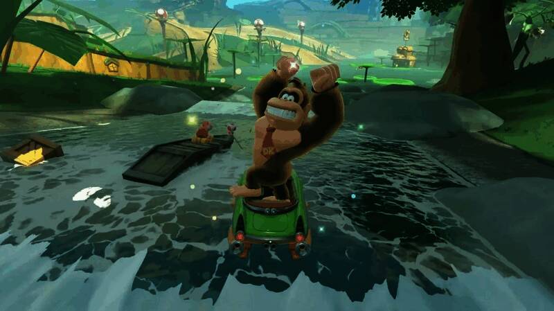 多款赛车游戏地图大小对比图，显示《马里奥赛车：世界》地图面积居首