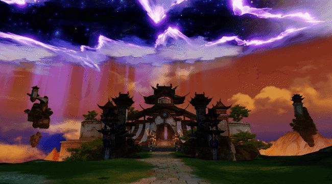 九黎上空出现巨大时间裂隙，星光闪烁，充满神秘感