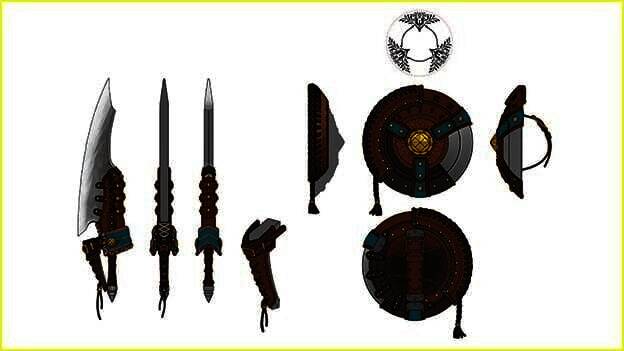 往期获奖武器设计图之一，展现出极具未来感的剑刃造型，充满科技与力量感