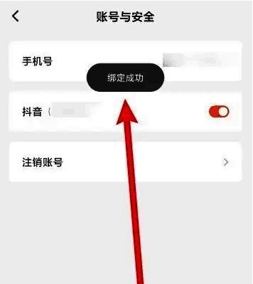 红果免费短剧绑定成功界面展示，显示绑定成功的文字提示