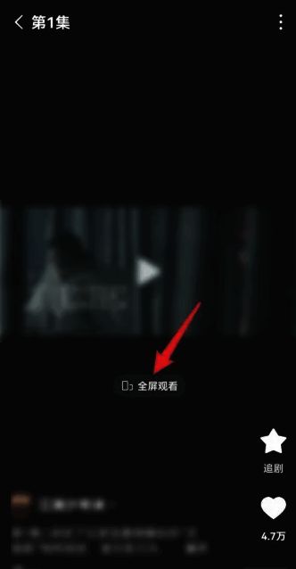 视频播放界面展示，右下角全屏按钮被高亮标注