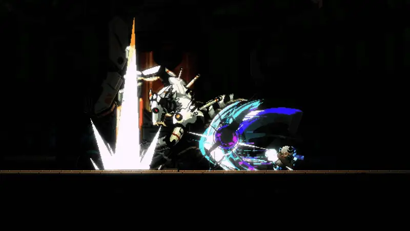 角色在废土场景中施展技能，地面裂开并有能量波扩散开来