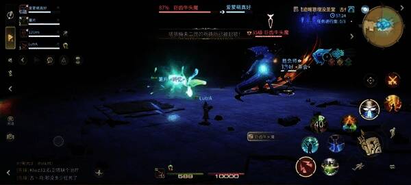 巨齿牛头魔释放三连爪攻击动作特写