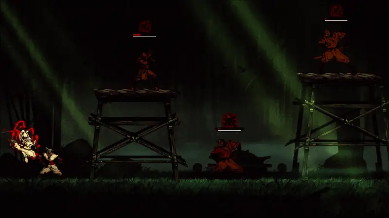 游戏战斗场景展示，主角施展火龙之术，周围充满水墨与涂鸦特效