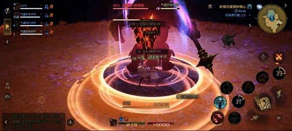 强腕的居格斯释放环形AOE并头顶出现黄圈点名特效画面