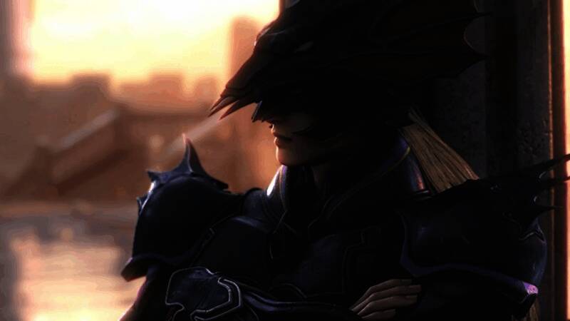 凯因·海温德的经典形象展示，身着标志性的龙骑士铠甲，手持长枪，眼神坚毅