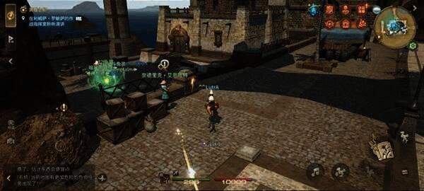 副本入口位于日影地修炼所内部，背景为神秘古堡风格建筑