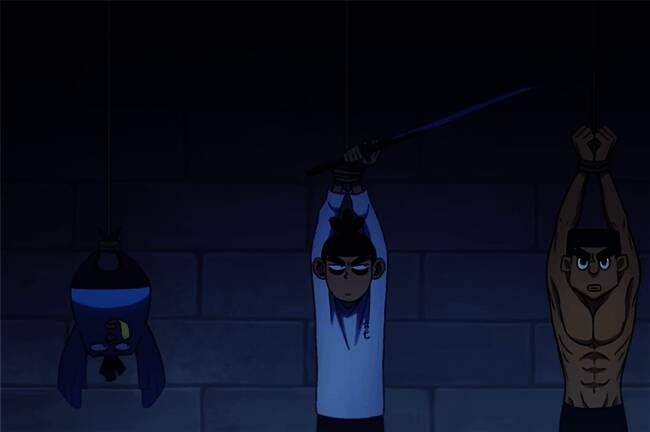 《伍六七》主创团队合影，成员们面带微笑站在舞台中央准备发言