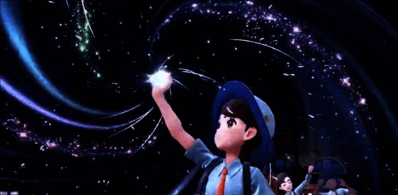 《宝可梦：朱/紫》游戏界面截图，展示了高清化后的细腻场景细节