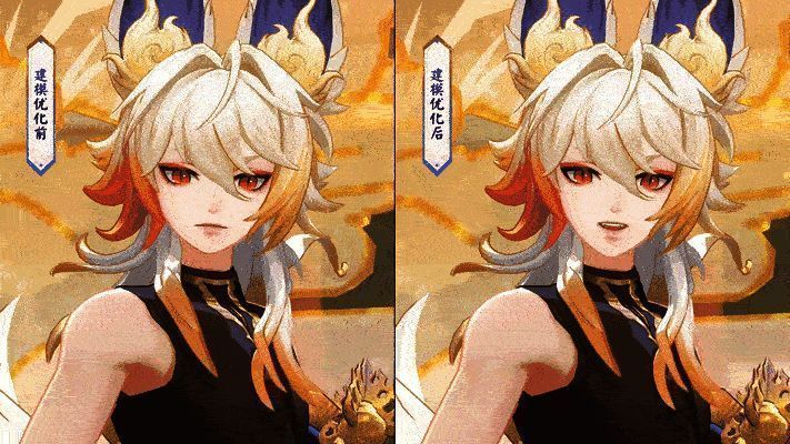 白藏主摘下面具时露出虎牙的动作展示，展现少年感魅力