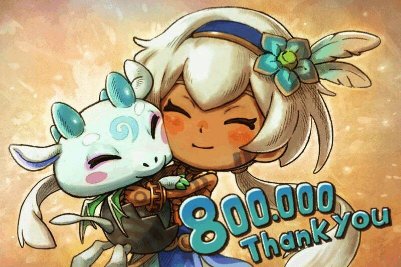 《幻想生活i》角色战斗画面，手持武器与奇幻生物展开冒险