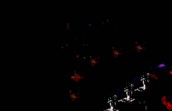 梦幻西游业焰熔金副本第七折战斗画面，角色面对高强度敌人