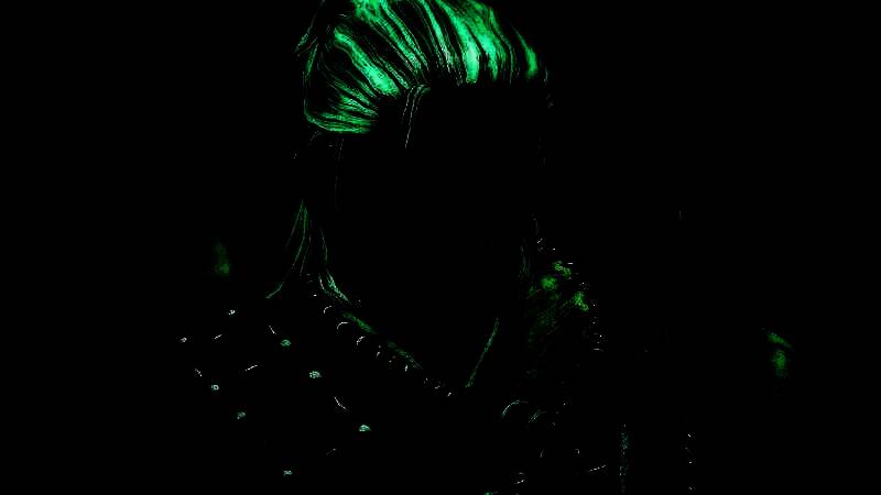 《巫师2》截图中的杰洛特，面部轮廓明显比前作更加柔和