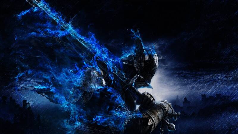 《艾尔登法环：黑夜君临》游戏封面及战斗场景，画面呈现黑暗奇幻风格的激烈战斗