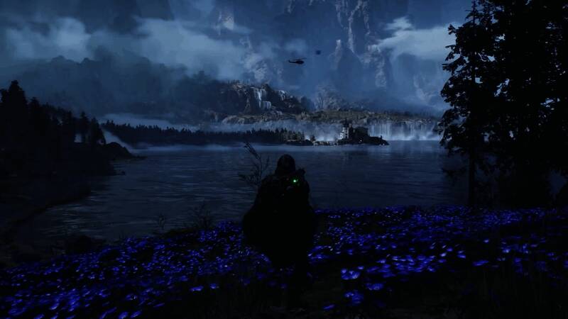 《地狱即我们》实机画面展示主角手持武器与巨型怪物对峙的紧张场面