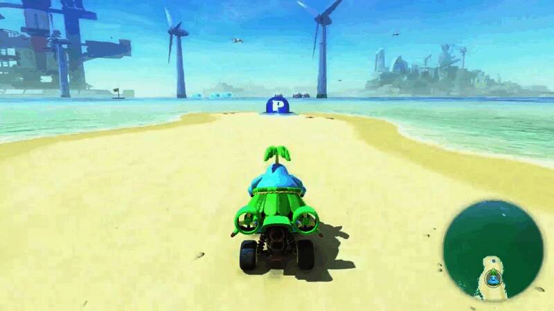 水上赛道细节展示，海浪翻腾效果逼真