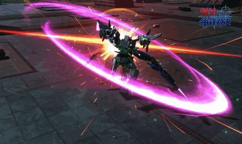 光束步枪射击特效展示，光线耀眼且具有冲击力