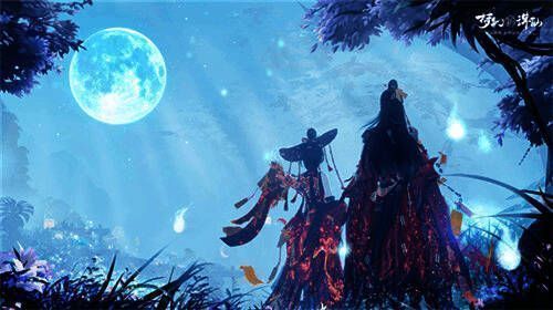 游戏主界面展示万灵盛宴活动宣传图，众多角色与灵兽齐聚一堂