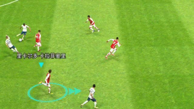 卡拉菲奥里飞身铲球动作动画演示