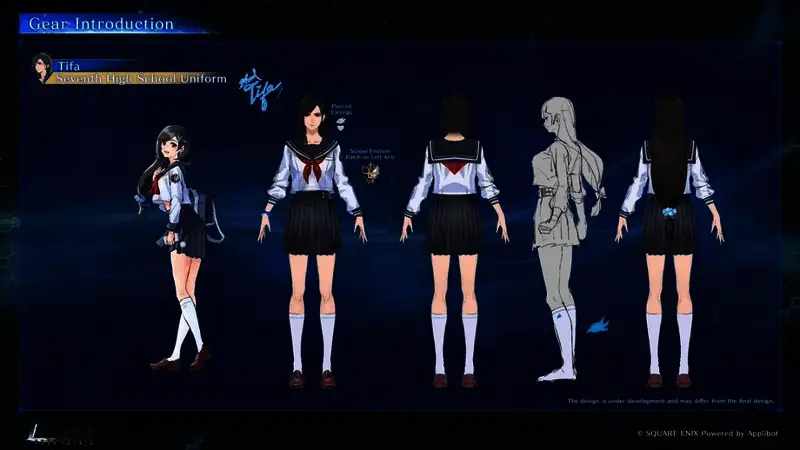 爱丽丝穿着改良不良少女制服，手持一朵鲜花站在走廊尽头