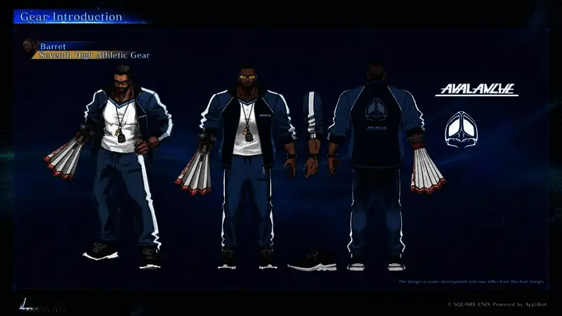 蒂法制服背面设计图，线条简洁流畅，富有层次感