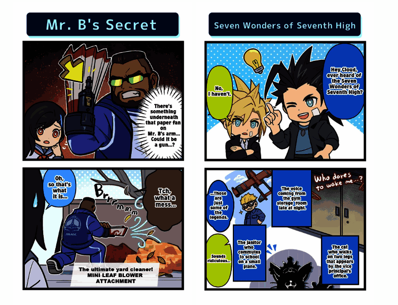 蒂法与克劳德在图书馆阅读的设定图，光影柔和，氛围宁静