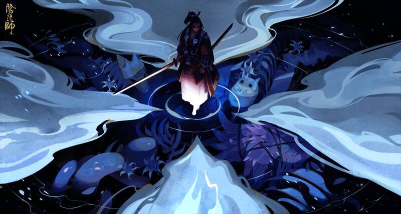 插画‘命途交错’展示鬼切与命运交锋的瞬间