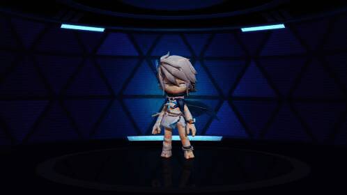 英雄汐立绘展示，身着海洋风格服饰，背景有巨鲸与浪涛特效