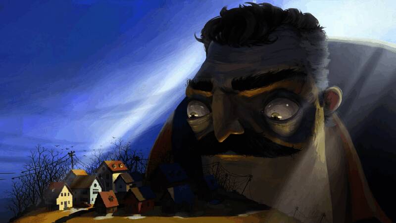 《你好邻居3》实机截图，展示乌鸦溪小镇阴森而美丽的街道场景