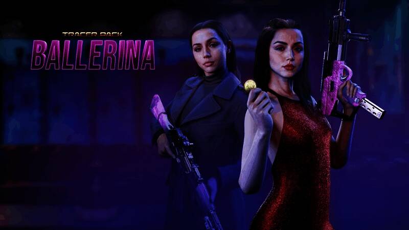 「芭蕾杀姬」联动角色展示图，手持枪械展现优雅致命姿态