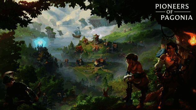 帕格尼物语游戏画面展示，玩家正在建设村庄，画面风格中世纪奇幻