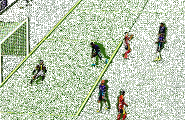 哈维在比赛中灵活跑位动图，展现其指挥官风格