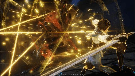 玩家四人组队挑战BOSS，屏幕显示激烈战斗画面