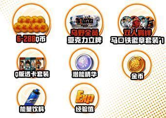 应援活动奖励清单截图，展示各类限量周边和透卡套装