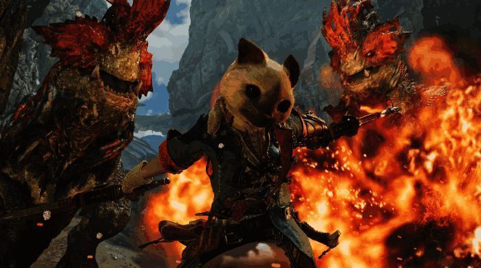 多位玩家佩戴艾露猫头盔的实装效果展示，整体风格俏皮可爱