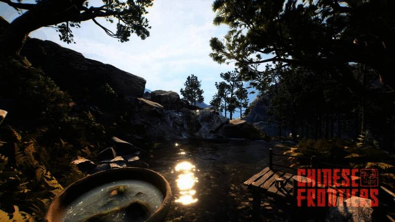 游戏中三种不同地貌区域对比图，展现丰富的地形变化与建造环境