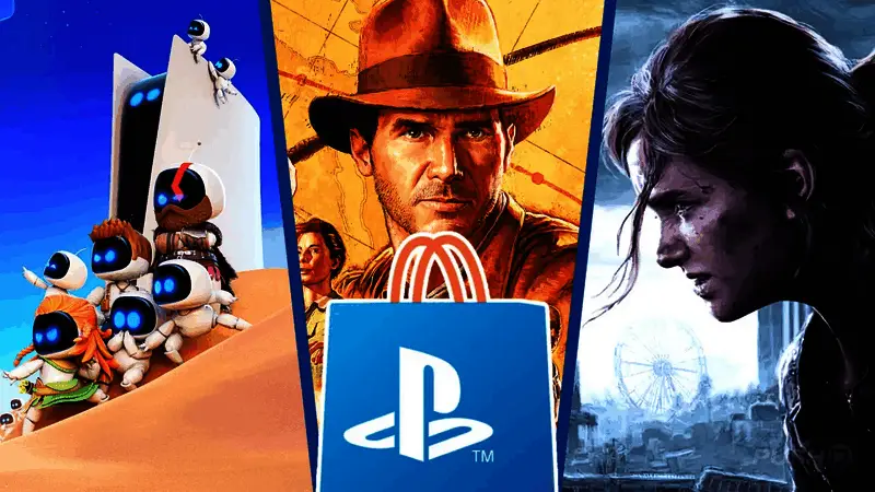 PS商店Days of Play促销活动主视觉图，界面展示多款热门游戏及折扣信息