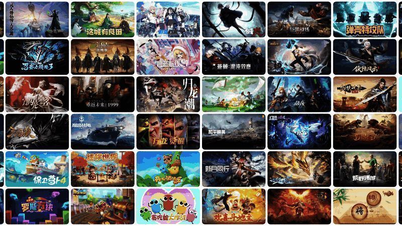 华为鸿蒙游戏展示画面，多款游戏界面同时呈现