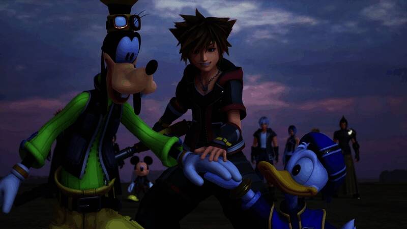 王国之心4游戏截图，展示角色在神秘世界中探索的场景