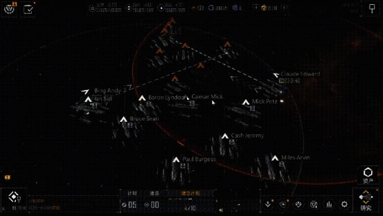 《无尽的拉格朗日》空间站攻防战画面，多支舰队同时进攻同一目标