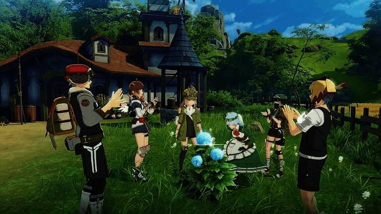 《蓝色协议：星痕共鸣》游戏宣传画面，角色造型精致，场景梦幻绚丽