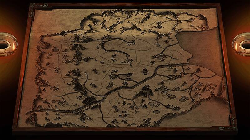 地图界面展示，显示多个三国时期重要城市与地形特征