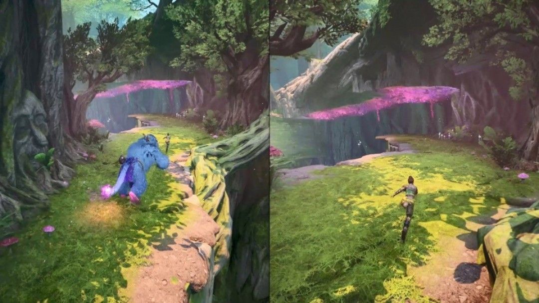 《双影奇境》双主角合作解谜画面展现跨世界观互动