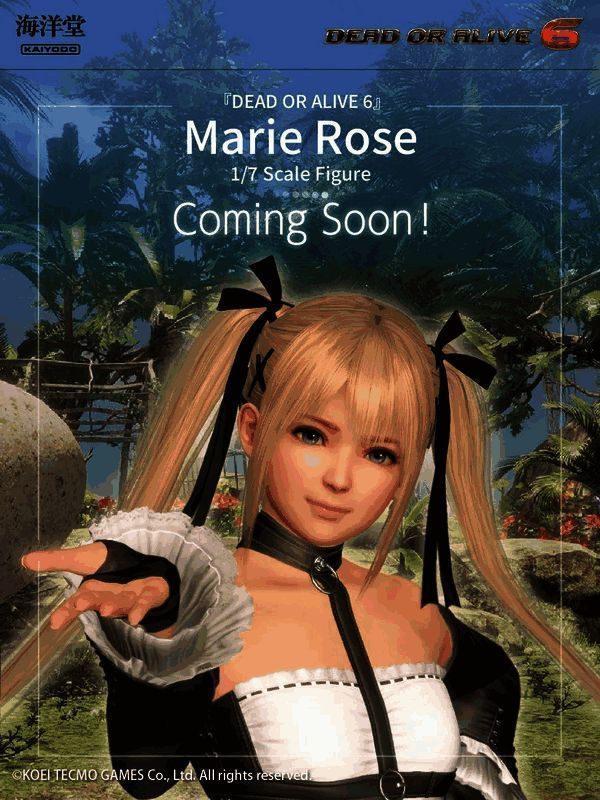 玛丽·萝丝手办预览图，标志性发饰与微笑表情引人注目